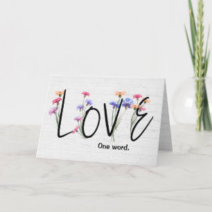 Carte Texte D'Amour De Cornflower Sur Le Bois