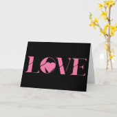 Carte Texte d'amour rose pour la Saint-Valentin (Fleur jaune)