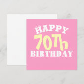 Carte Texte de 70e anniversaire personnalisable (Devant / Derrière)