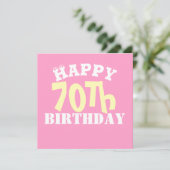 Carte Texte de 70e anniversaire personnalisable (Debout devant)