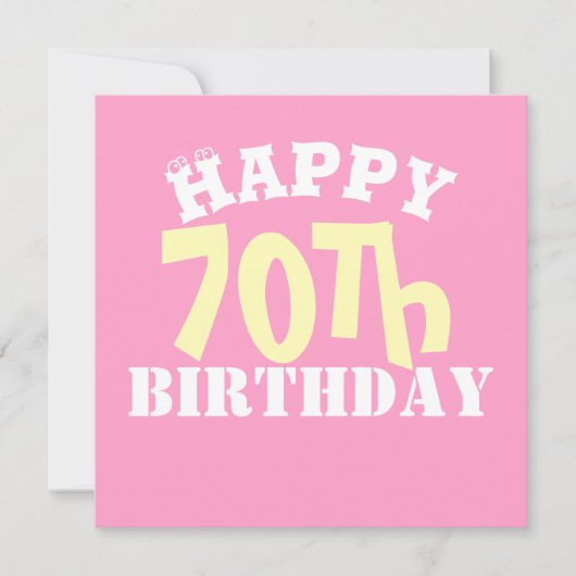 Carte Texte de 70e anniversaire personnalisable (Devant)