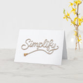 Carte Texte de corde simplifier l'anniversaire (Fleur jaune)