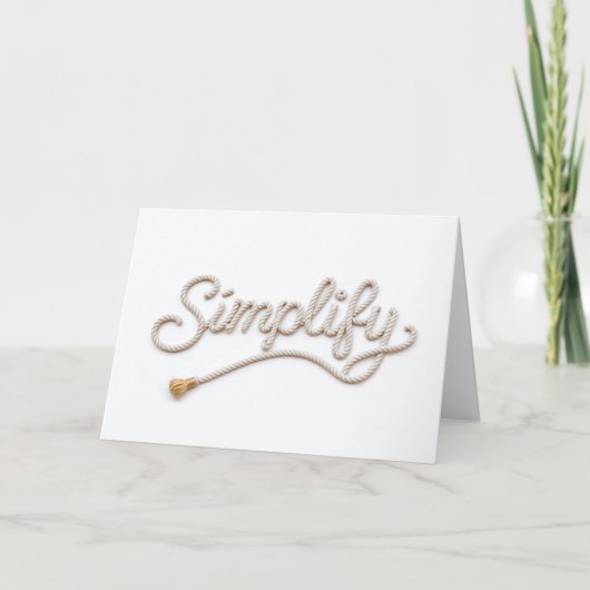 Carte Texte de corde simplifier l'anniversaire (Devant)