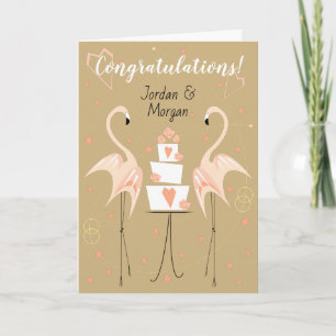 Carte Texte de félicitations de mariage aux noms de flam