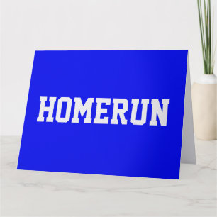 Carte Texte de félicitations HOMERUN bleu royal sportif 
