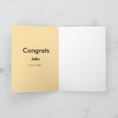 Carte texte de félicitations pour garçon avec nom et dat (Intérieur)
