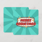 Carte Texte de noël super rétro (Devant / Derrière)