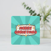Carte Texte de noël super rétro (Debout devant)