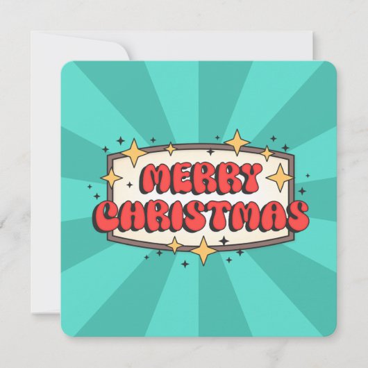 Carte Texte de noël super rétro (Devant)