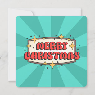 Carte Texte de noël super rétro
