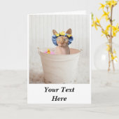 Carte Texte de photo personnalisé simple (Fleur jaune)