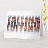 Carte Texte de Tallinn composé de vue sur la vieille vil (Fleur jaune)