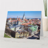 Carte Texte de Tallinn composé de vue sur la vieille vil (Dos)