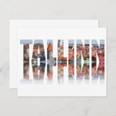 Carte Texte de Tallinn composé de vue sur la vieille vil (Devant / Derrière)