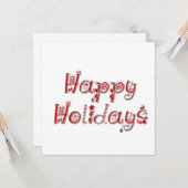 Carte Texte décoré Joyeuses Fêtes (Devant/Arrière en situation)