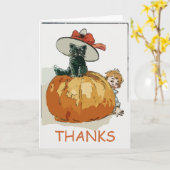 Carte Texte d'édition de chat vintage (Fleur jaune)