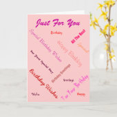 Carte texte design anniversaire salutations sur arrière (Fleur jaune)
