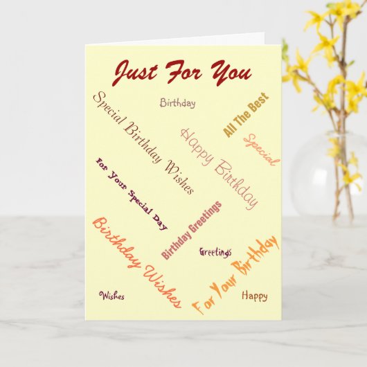 Carte texte en couleur conception graphique de police d' (Fleur jaune)