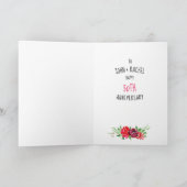 Carte Texte heureux d'anniversaire de rose assez rose (Intérieur)
