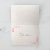 Carte Texte mariage à motif floral (Intérieur)