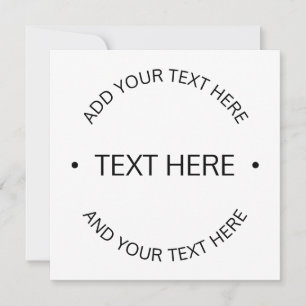 Carte Texte modifiable simple et moderne Blanc et noir