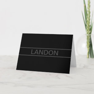 Carte Texte personnalisable   Gras moderne noir et gris 