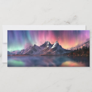 Carte Texte personnalisé Aurora Borealis