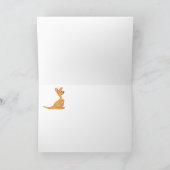 Carte Texte personnalisé Birthday Fun Australia Kangaroo (Intérieur)