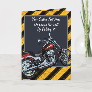 Carte Texte Personnalisé / Motorcycle Club Moteur moto L
