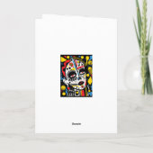 Carte Texte personnalisé 💀 Pop Art Calavera (Dos)