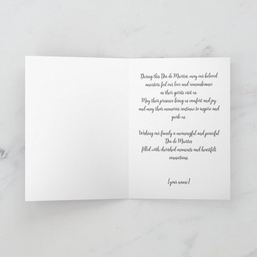 Carte Texte personnalisé 💀 Pop Art Calavera (Intérieur)