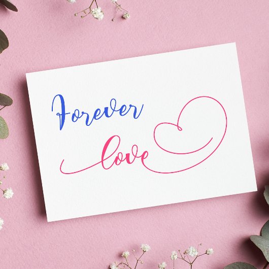 Carte Texte personnalisé pour toujours l'amour