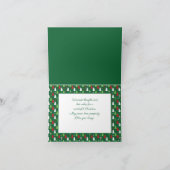 Carte Texte personnalisé 💚 vert 💔 🤍, rouge, blanc ten (Intérieur)