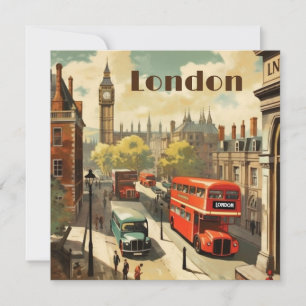 Carte Texte personnalisé Vintage Londres Big Ben