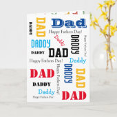 Carte texte personnalisée fête des pères World (Fleur jaune)