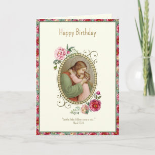 Carte Texte religieux d'anniversaire pour enfant Jésus