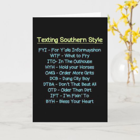 CARTE TEXTER LE STYLE SUD POUR DIRE HEUREUX ANNIVERSAIRE (Fleur jaune)