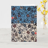 Carte Textile japonais vintage de kimono (Bingata) (Fleur jaune)