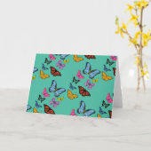 Carte Texture à motif papillon (Fleur jaune)