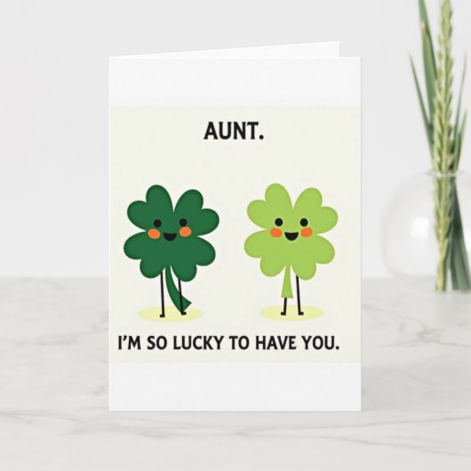 Carte texture Aunt Glitter chanceuse (Devant)