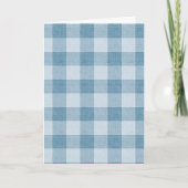 Carte Texture de lin à carreaux de Buffalo gingham bleu (Devant)