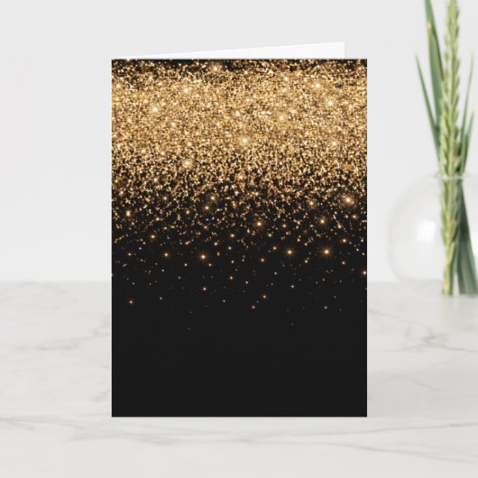 Carte Texture de luxe élégant avec paillettes dorées (Devant)