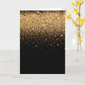 Carte Texture de luxe élégant avec paillettes dorées (Fleur jaune)