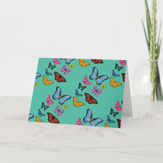 Carte Texture motif papillon (Devant)