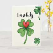 Carte Texture Pailletée Amour Chanceux (Fleur jaune)