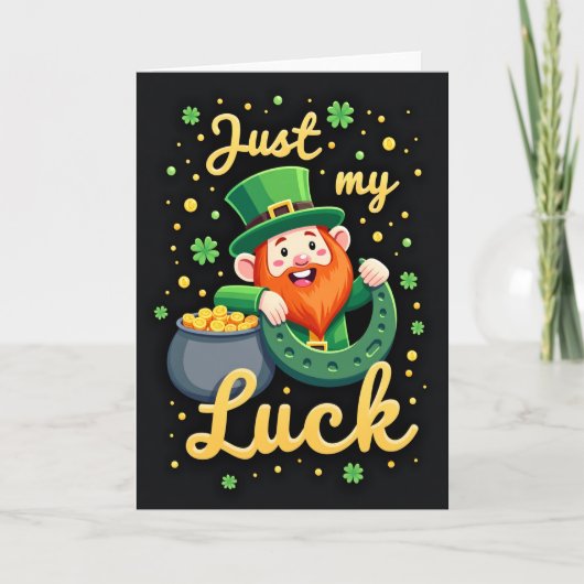 Carte Texture Papier d'Aluminium Faux Chance (Devant)