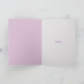 Carte texturé rose pour ami merci (Intérieur)