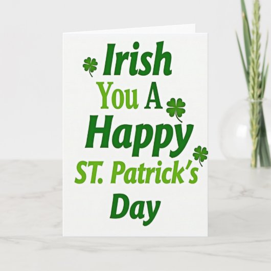Carte texture scintillante pour la Saint-Patrick (Devant)