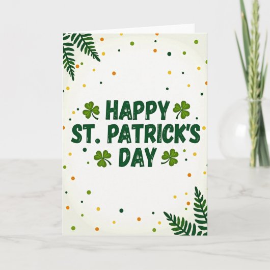 Carte texture scintillante St Patrick (Devant)