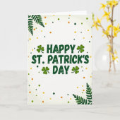 Carte texture scintillante St Patrick (Fleur jaune)